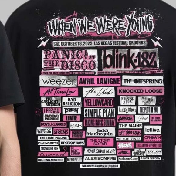 When We Were Young 2025 Festival Day 1 Lineup In Las Vegas NV On October T-Shirt - Picture 3 of 6